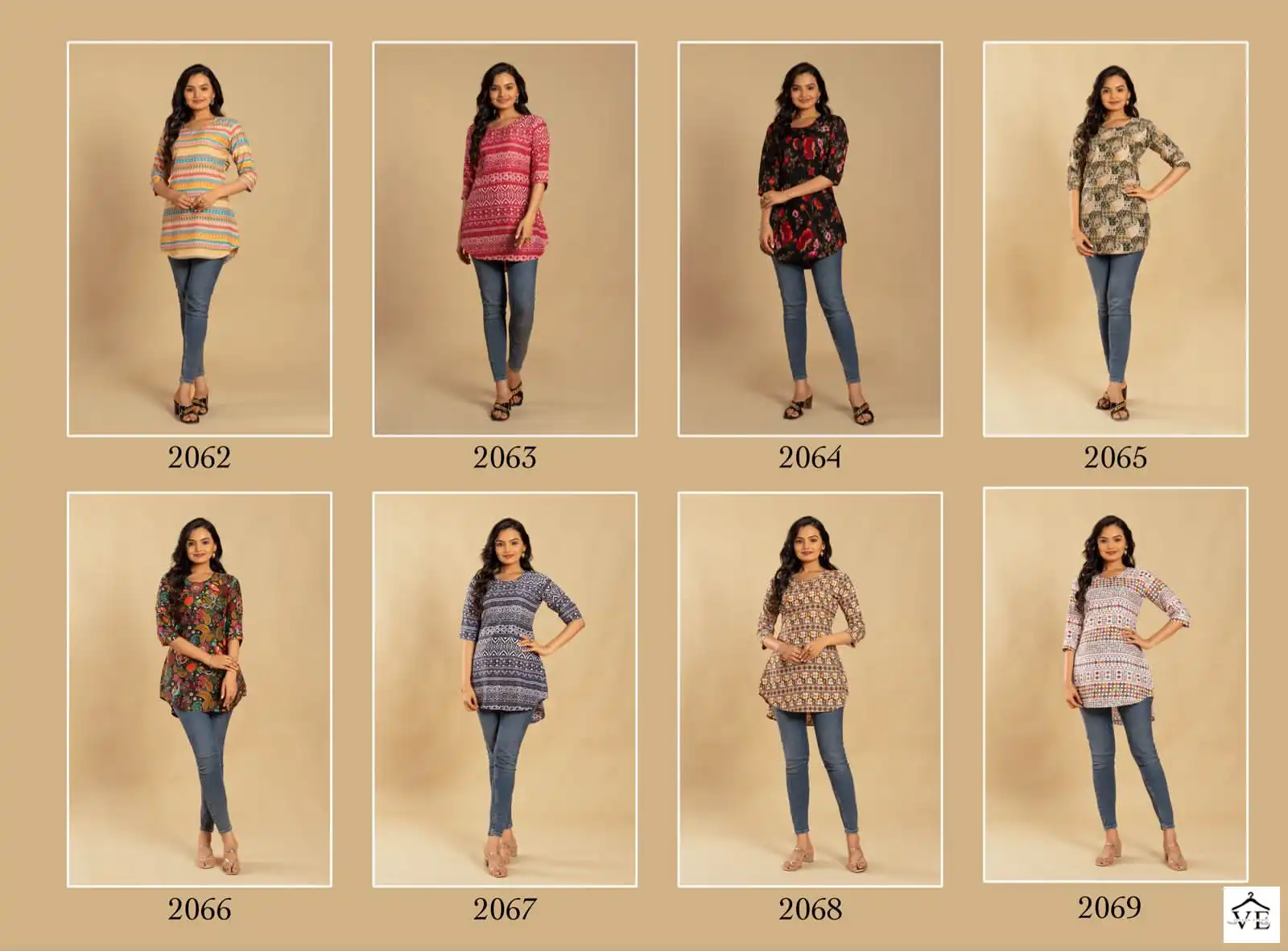 Gulzara Dairy Milk Soft Crepe Wholesale Short Top Catalog — Wholesale Kurtis, MPA wholesale from Surat — view 9