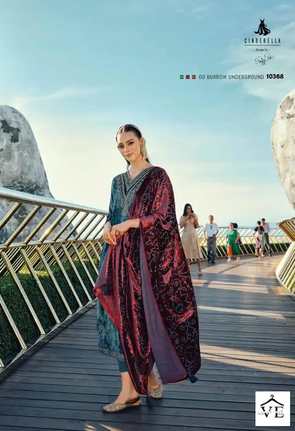 Ibiza Lifestyle Guzarish Pure Italian Viscose Velvet Wholesale Designer Pakistani Salwar Suit Catalog — Wholesale Salwar Suits, MPA wholesale from Surat - Gallery Image 3