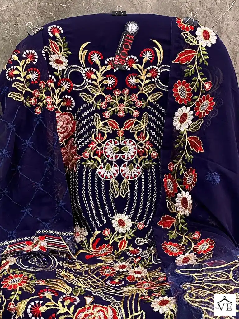 Hoor Tex H-101 Faux Georgette Wholesale Pakistani Suit — Wholesale Salwar Suits, MPA wholesale from Surat - Gallery Image 3