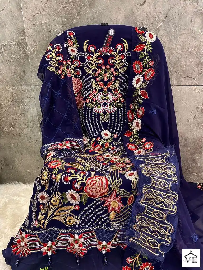 Hoor Tex H-101 Faux Georgette Wholesale Pakistani Suit — Wholesale Salwar Suits, MPA wholesale from Surat — view 4