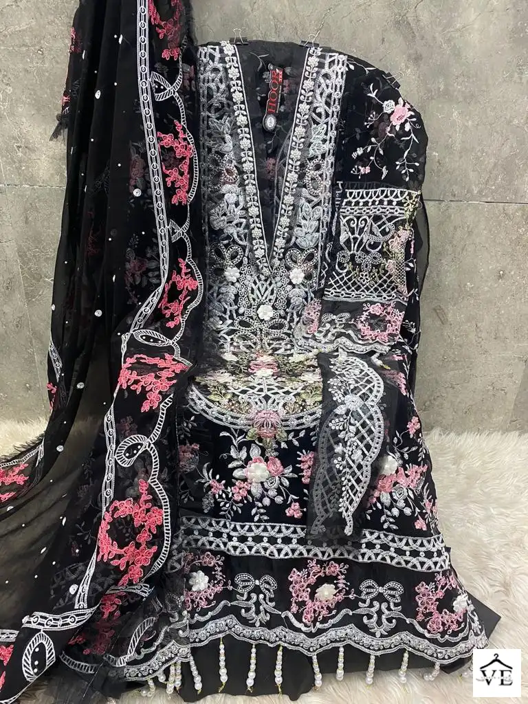 Hoor Tex H-139 Faux Georgette Wholesale Pakistani Suit Catalog — Wholesale Salwar Suits, MPA wholesale from Surat - Gallery Image 8