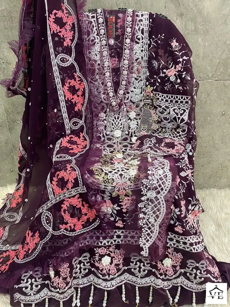 Hoor Tex H-139 Faux Georgette Wholesale Pakistani Suit Catalog — Wholesale Salwar Suits, MPA wholesale from Surat - Gallery Image 6