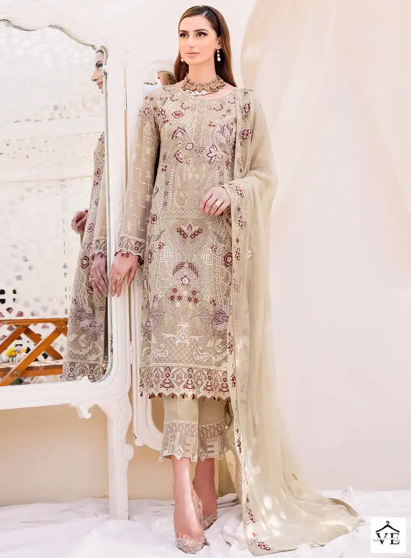 Hoor Tex H-141 Faux Georgette Wholesale Pakistani Suit — Wholesale Salwar Suits, MPA wholesale from Surat — view 1