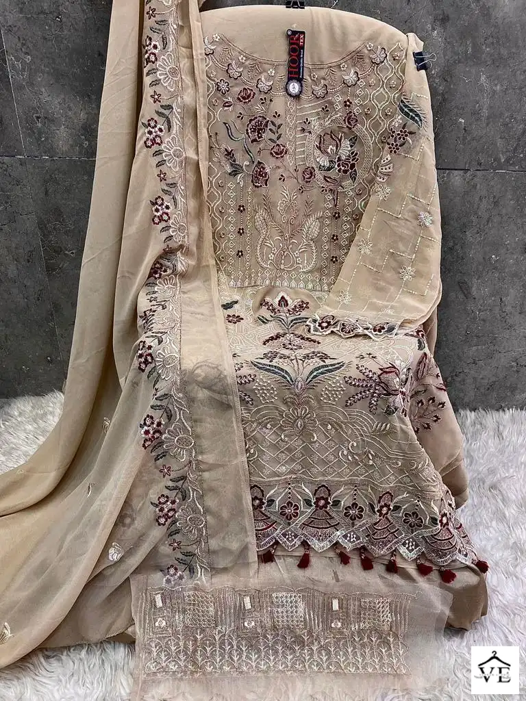 Hoor Tex H-141 Faux Georgette Wholesale Pakistani Suit — Wholesale Salwar Suits, MPA wholesale from Surat — view 2