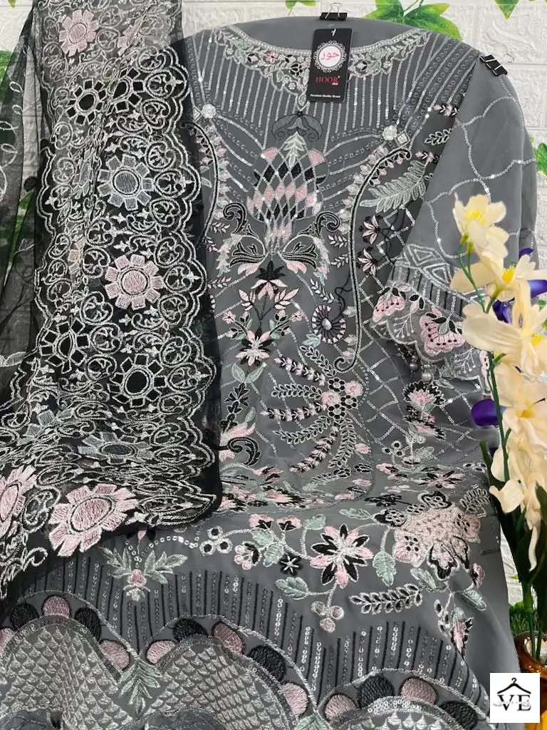 Hoor Tex H-41 Faux Georgette Wholesale Pakistani Suit Catalog — Wholesale Salwar Suits, MPA wholesale from Surat — view 11