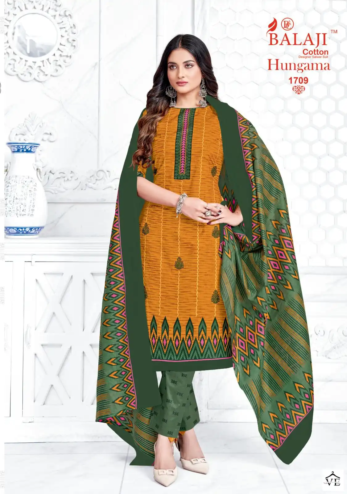 Balaji Hangama Vol 17 Cotton Wholesale Regular Wear Salwar Suit Catalog — Wholesale Salwar Suits, MPA wholesale from Surat — Photo 4