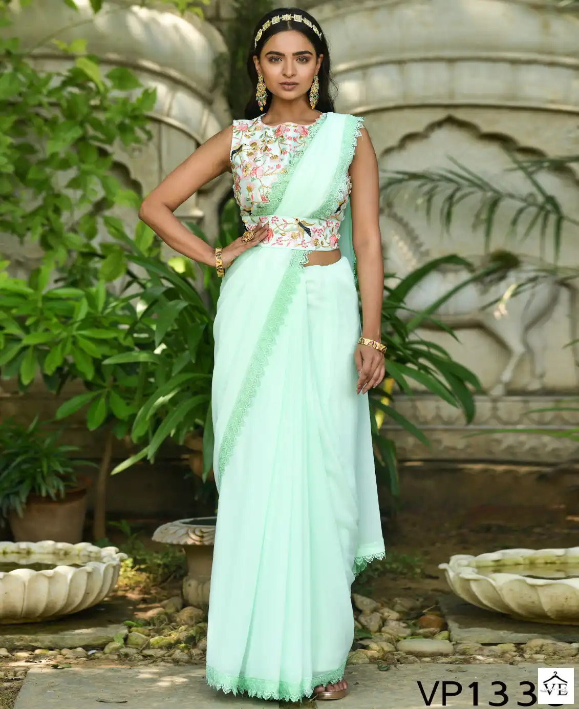 Fashion Beery Hasina Georgette Wholesale Fancy Sarees Catalog — Wholesale Sarees, MPA wholesale from Surat — view 1