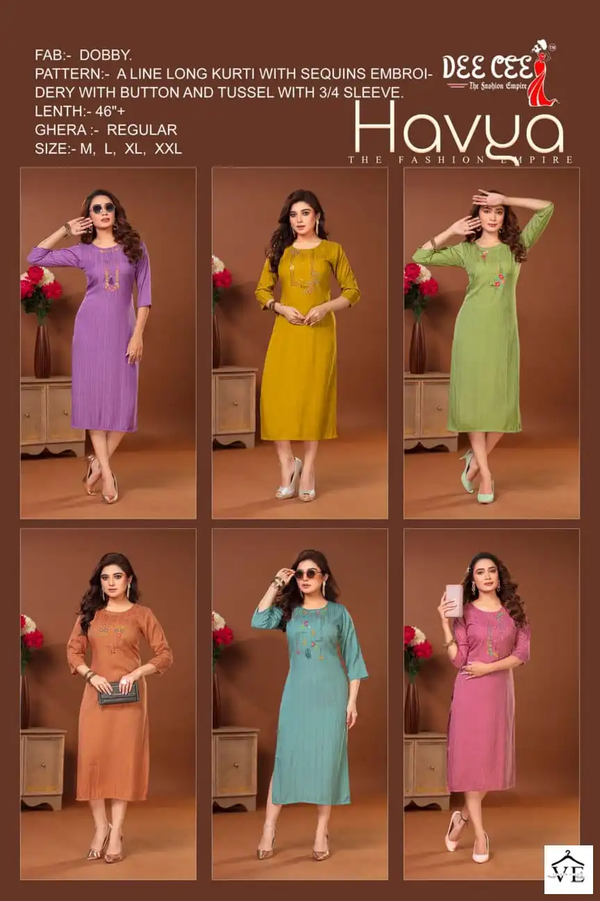 Deecee Havya Dobby Wholesale Designer Kurtis Catalog — Wholesale Kurtis, MPA wholesale from Surat — view 7