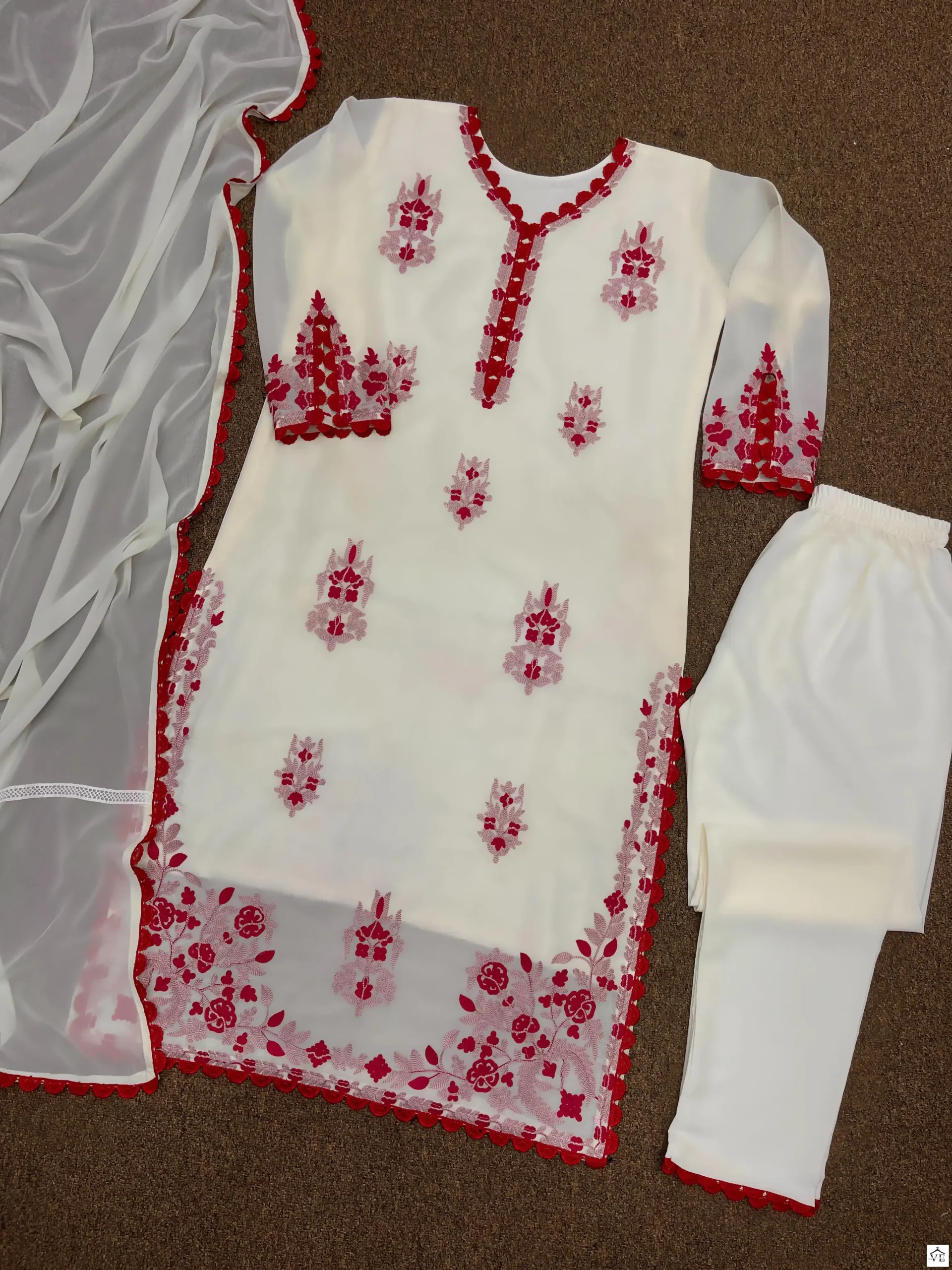 Vardan Ethnic Hk 1547 Georgette Wholesale Designer Pakistani Readymade Salwar Suit Catalog — Wholesale Salwar Suits, MPA wholesale from Surat - Gallery Image 2
