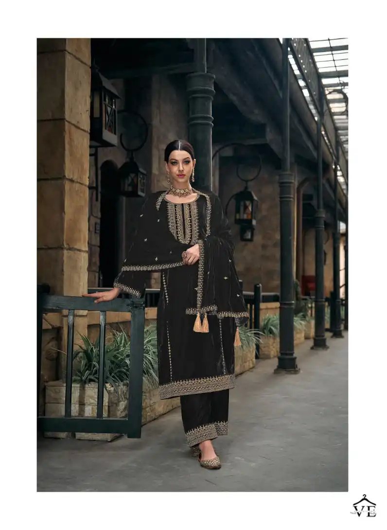 Kilory Trends Habiba Premium Velvet Wholesale Designer Winter Salwar Suit Catalog — Wholesale Salwar Suits, MPA wholesale from Surat - Gallery Image 3