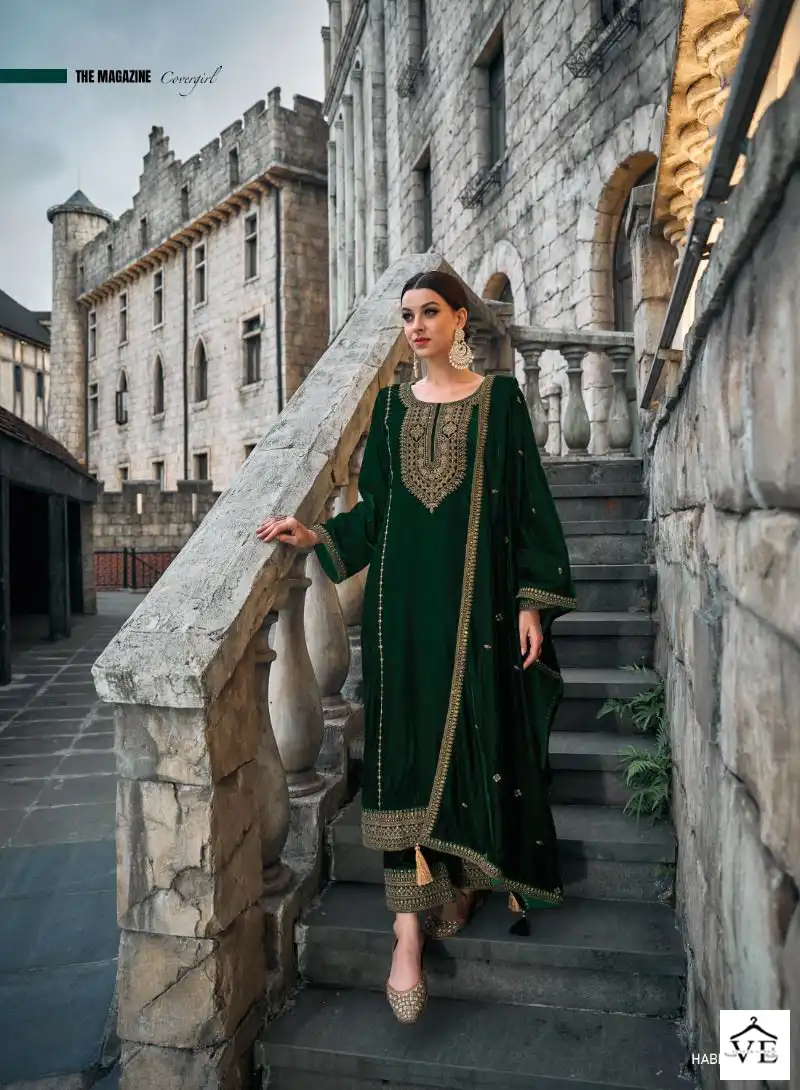 Kilory Trends Habiba Premium Velvet Wholesale Designer Winter Salwar Suit Catalog — Wholesale Salwar Suits, MPA wholesale from Surat - Gallery Image 6