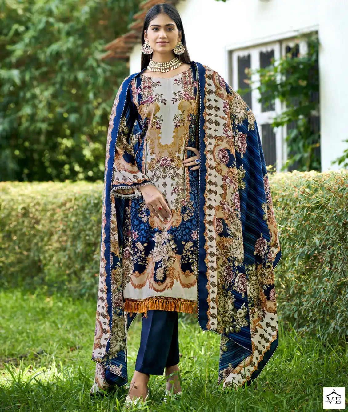 Kavya Kala Ibaadat Pashmina Wholesale Salwar Suit Catalog — Wholesale Salwar Suits, MPA wholesale from Surat — view 1
