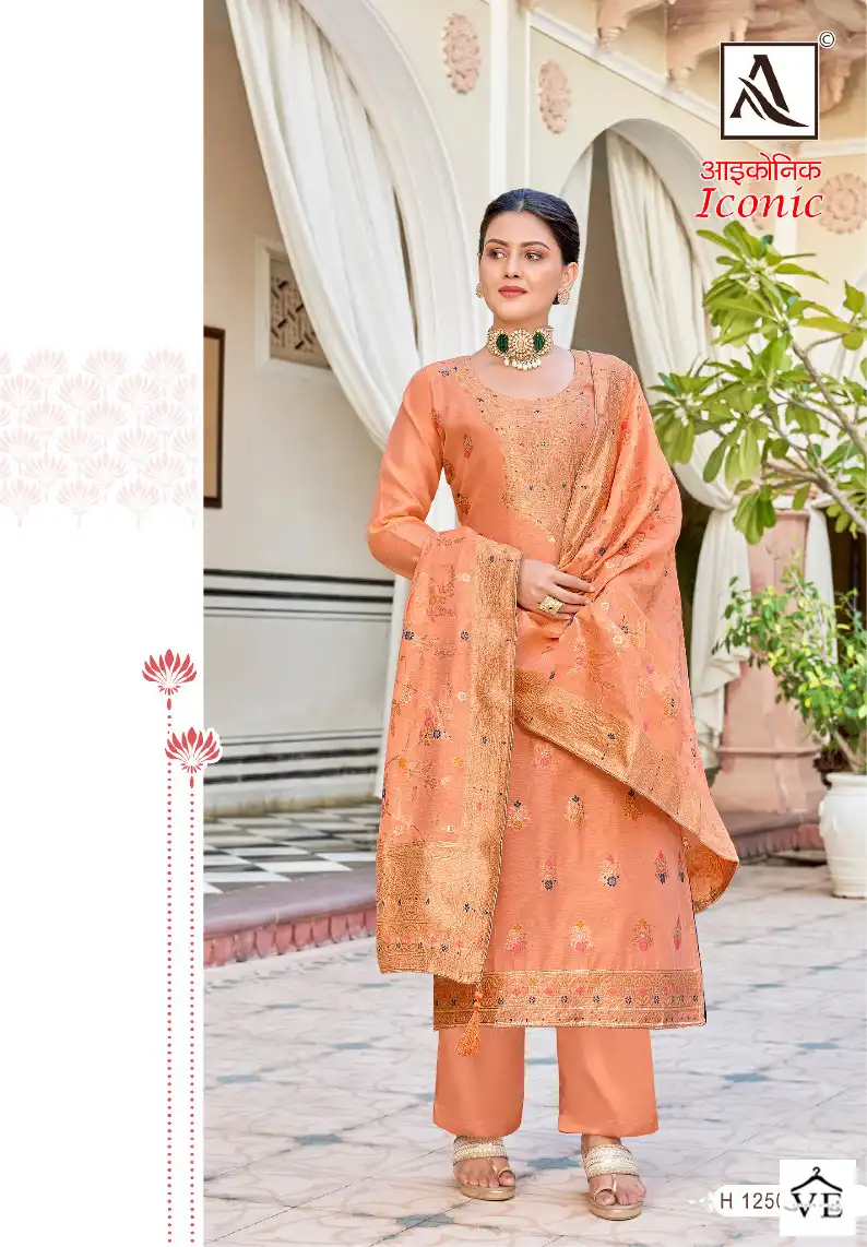 Alok Suits Iconic Jacquard Wholesale Designer Fancy Salwar Suit Catalog — Wholesale Salwar Suits, MPA wholesale from Surat — view 2