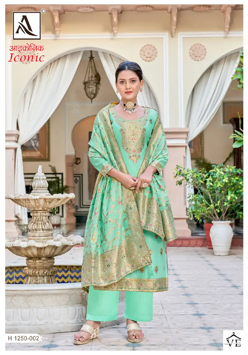 Alok Suits Iconic Jacquard Wholesale Designer Fancy Salwar Suit Catalog — Wholesale Salwar Suits, MPA wholesale from Surat — view 5