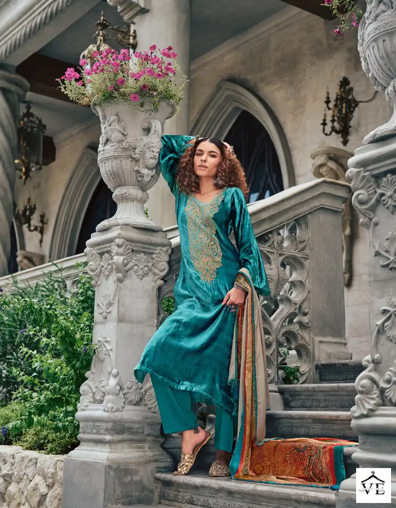 Rangati Ikhtiyar Viscose Velvet Wholesale Winter Wear Designer Suits Catalog — Wholesale Salwar Suits, MPA wholesale from Surat - Gallery Image 4