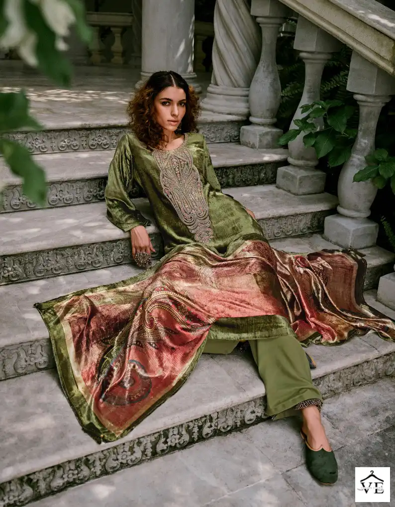 Rangati Ikhtiyar Viscose Velvet Wholesale Winter Wear Designer Suits Catalog — Wholesale Salwar Suits, MPA wholesale from Surat - Gallery Image 3