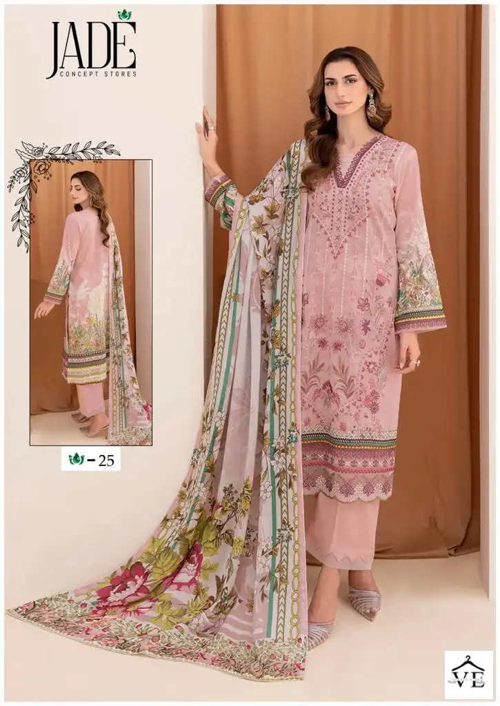 Jade Chevron Exclusive Heavy Cotton Vol 3 Lawn Cotton Wholesale Pakistani Salwar Suit Catalog — Wholesale Salwar Suits, MPA wholesale from Surat - Gallery Image 6