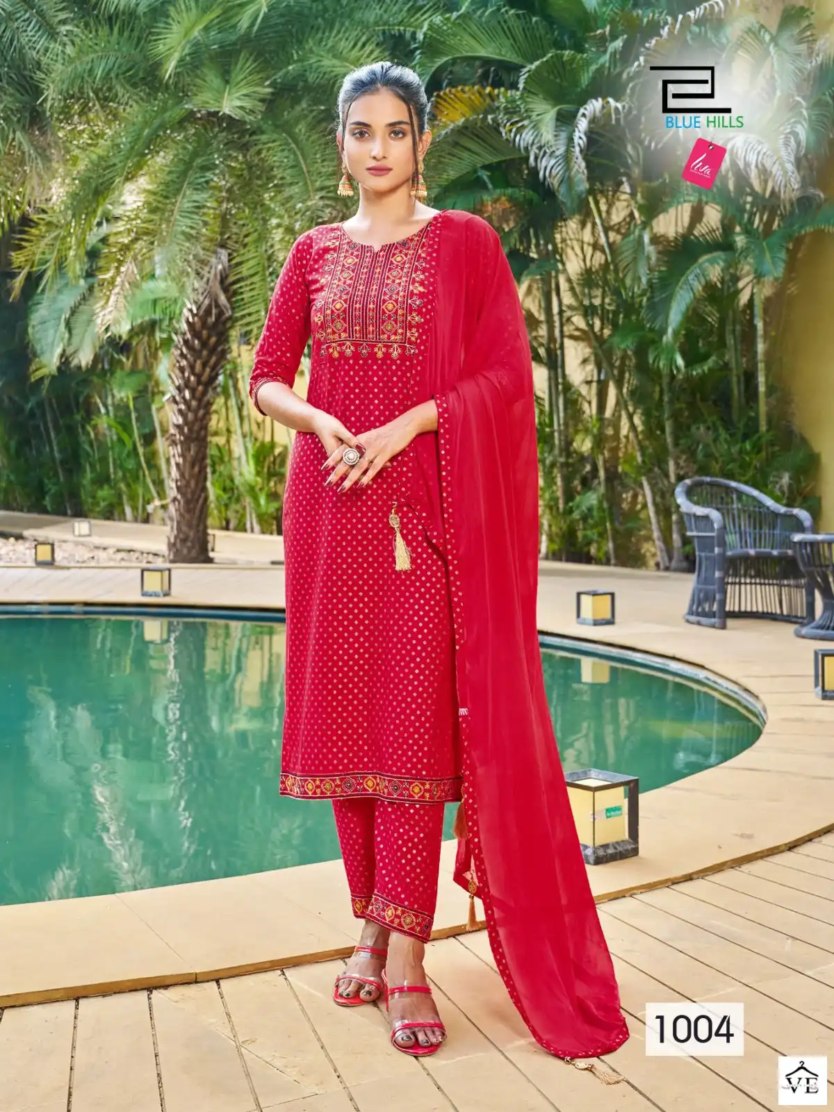 Blue Hills Jailer Rayon 14Kg Wholesale Designer Readymade Salwar Suit Catalog — Wholesale Salwar Suits, Blue Hills wholesale from Surat - Gallery Image 2