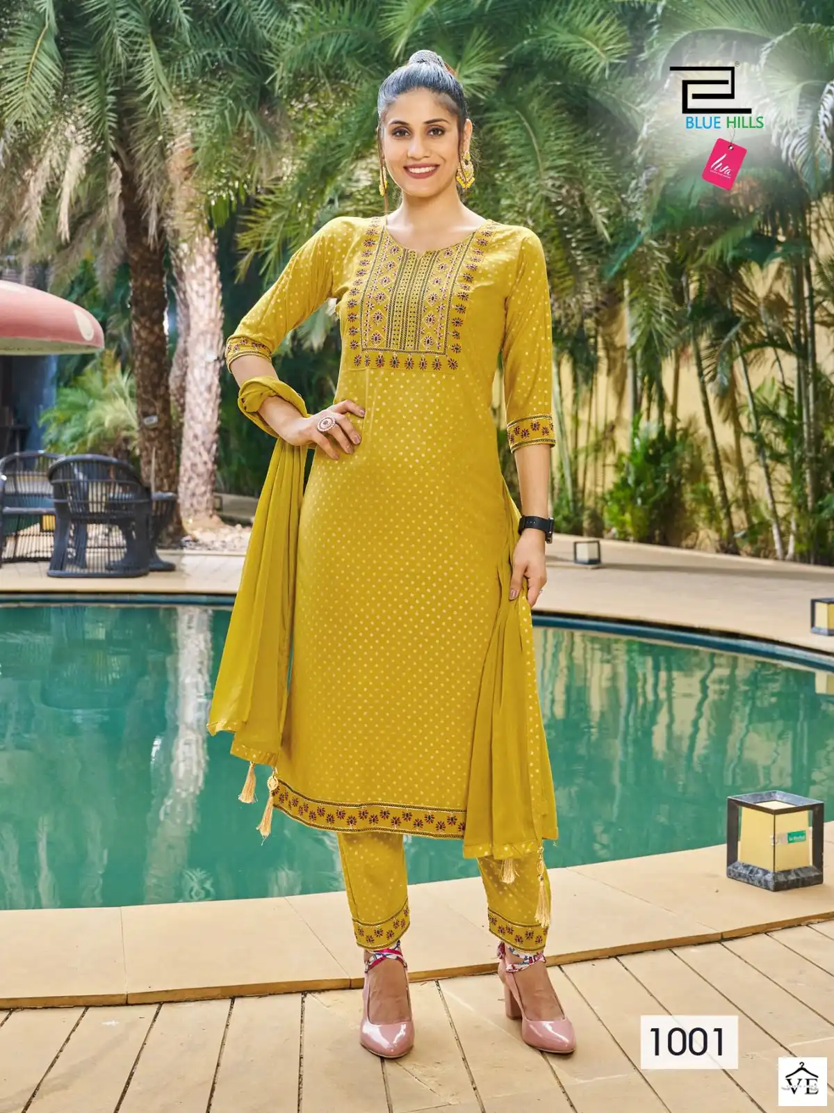 Blue Hills Jailer Rayon 14Kg Wholesale Designer Readymade Salwar Suit Catalog — Wholesale Salwar Suits, Blue Hills wholesale from Surat - Gallery Image 3