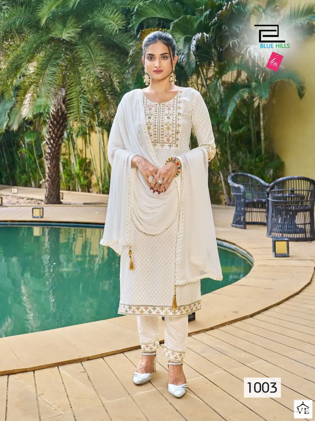 Blue Hills Jailer Rayon 14Kg Wholesale Designer Readymade Salwar Suit Catalog — Wholesale Salwar Suits, Blue Hills wholesale from Surat — view 4
