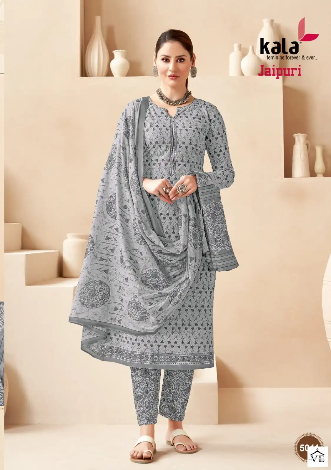 Kala Fashion Jaipuri Vol 3 Cotton Wholesale Regular Wear Salwar Suit Catalog — Wholesale Salwar Suits, MPA wholesale from Surat - Gallery Image 10