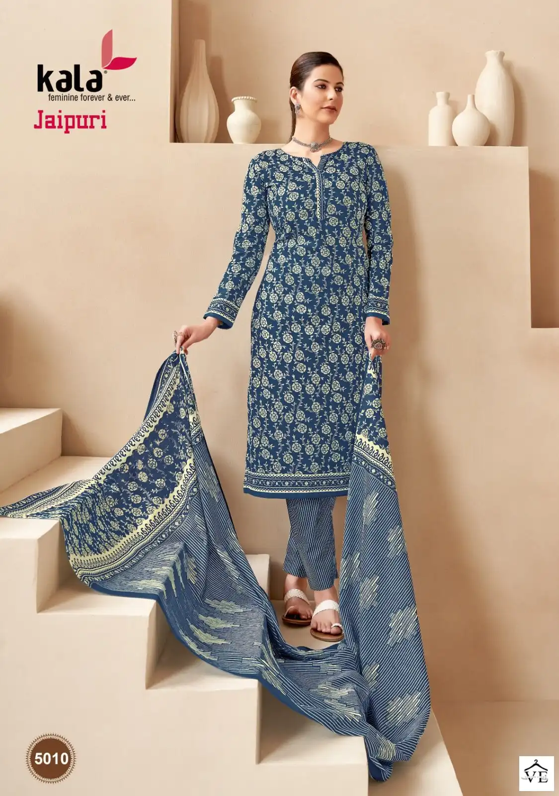 Kala Fashion Jaipuri Vol 3 Cotton Wholesale Regular Wear Salwar Suit Catalog — Wholesale Salwar Suits, MPA wholesale from Surat - Gallery Image 12