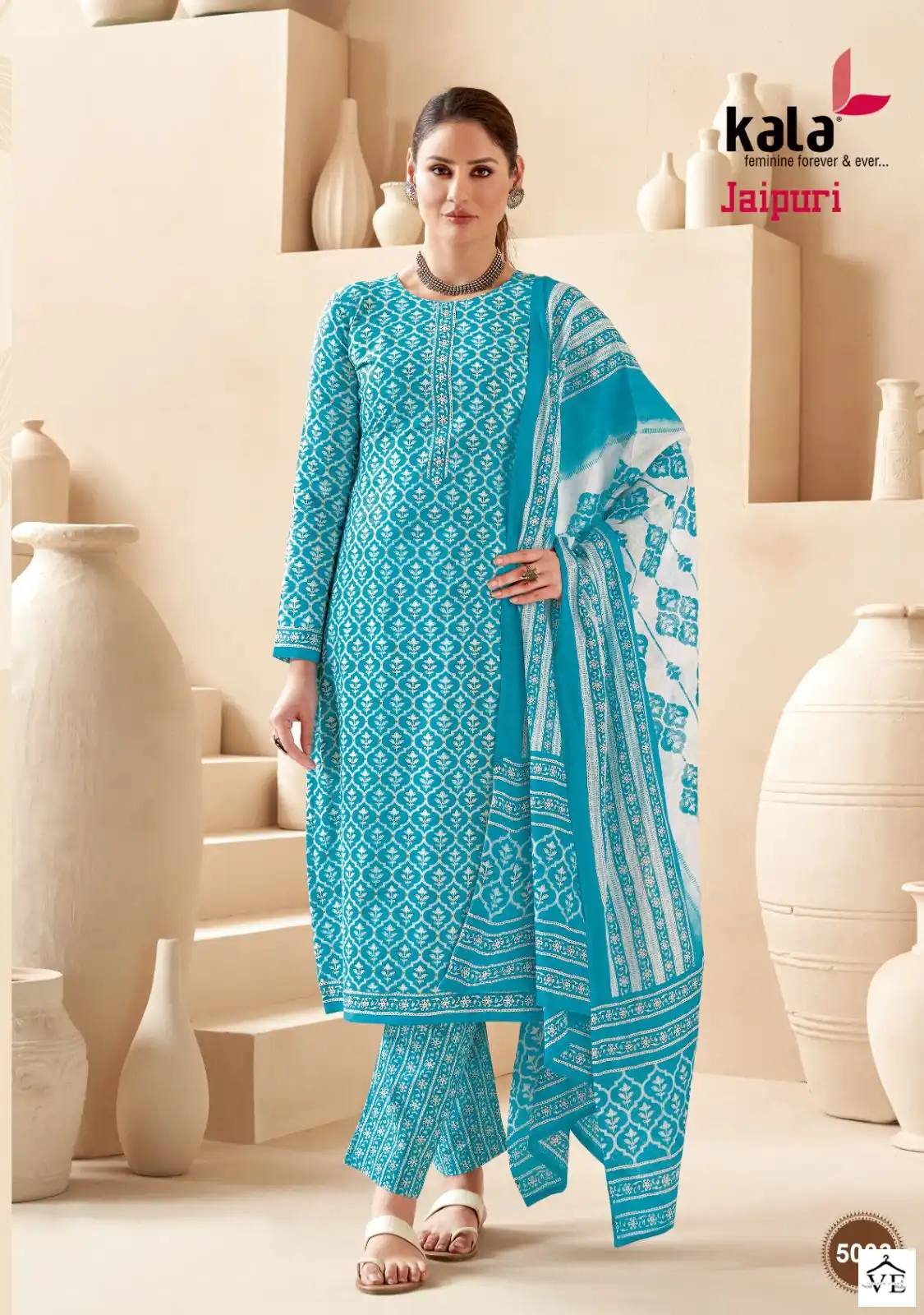 Kala Fashion Jaipuri Vol 3 Cotton Wholesale Regular Wear Salwar Suit Catalog — Wholesale Salwar Suits, MPA wholesale from Surat - Gallery Image 3