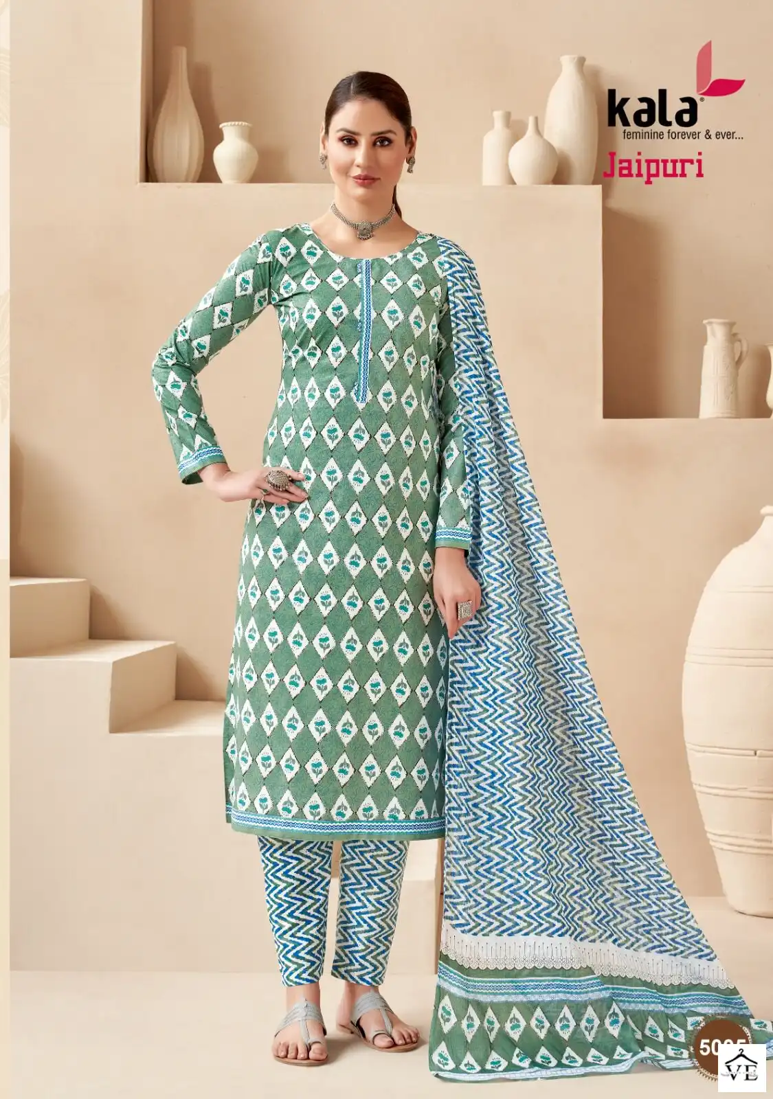 Kala Fashion Jaipuri Vol 3 Cotton Wholesale Regular Wear Salwar Suit Catalog — Wholesale Salwar Suits, MPA wholesale from Surat - Gallery Image 5