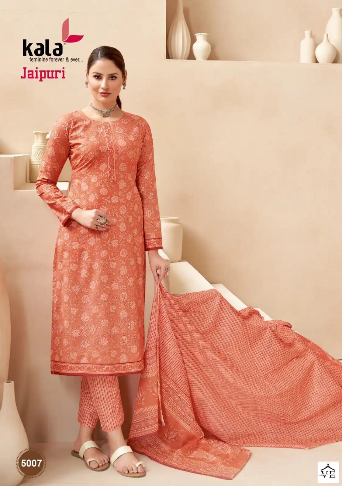 Kala Fashion Jaipuri Vol 3 Cotton Wholesale Regular Wear Salwar Suit Catalog — Wholesale Salwar Suits, MPA wholesale from Surat - Gallery Image 7