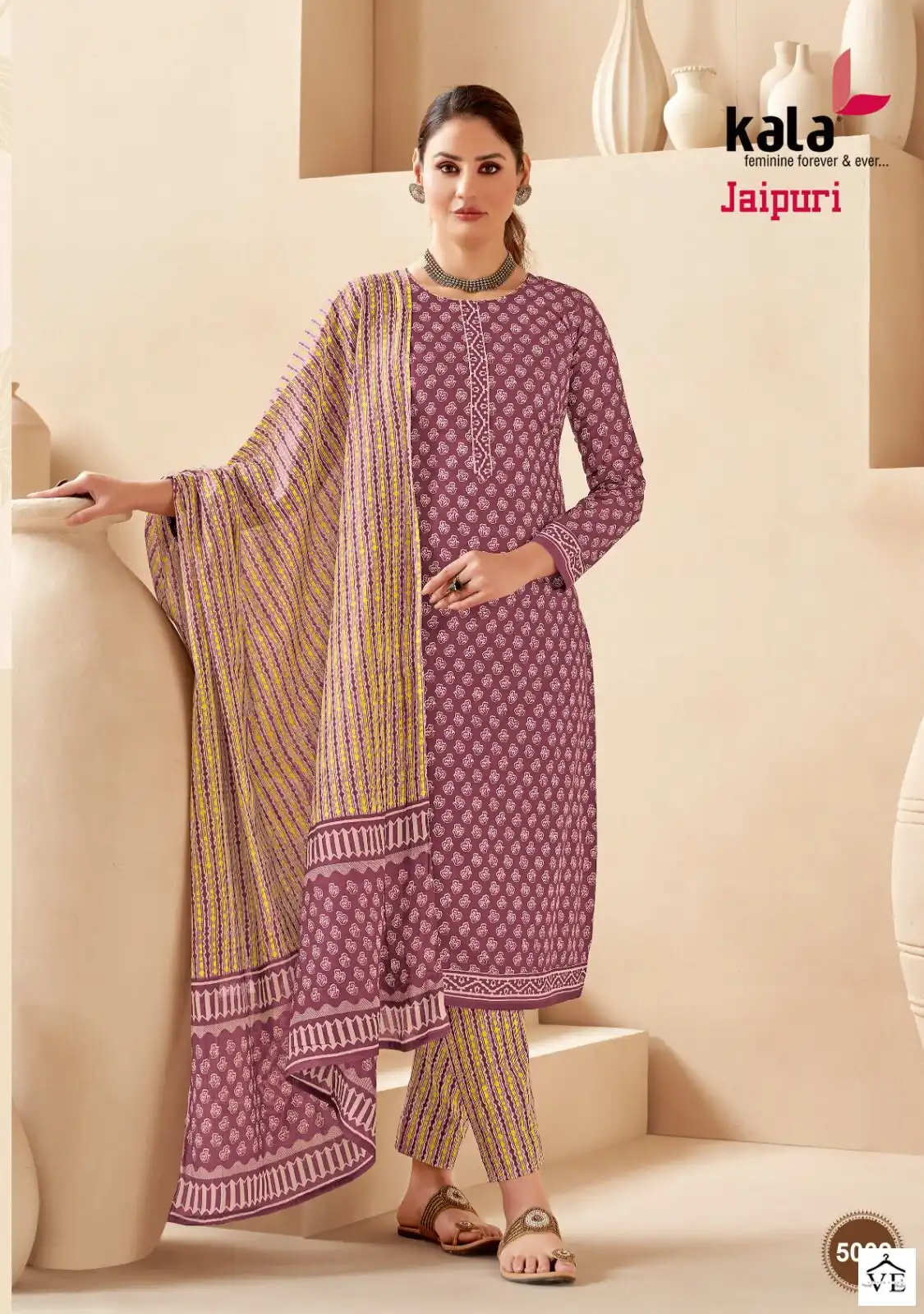 Kala Fashion Jaipuri Vol 3 Cotton Wholesale Regular Wear Salwar Suit Catalog — Wholesale Salwar Suits, MPA wholesale from Surat - Gallery Image 8