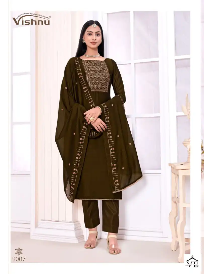 Vishnu Jannat A Noor Silk Wholesale Fancy Sequence Designer Salwar Suit Catalog — Wholesale Salwar Suits, MPA wholesale from Surat - Gallery Image 7