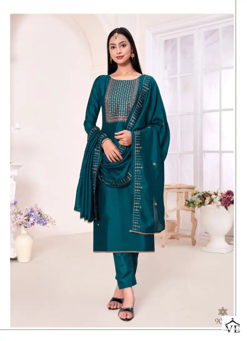 Vishnu Jannat A Noor Silk Wholesale Fancy Sequence Designer Salwar Suit Catalog — Wholesale Salwar Suits, MPA wholesale from Surat - Gallery Image 8