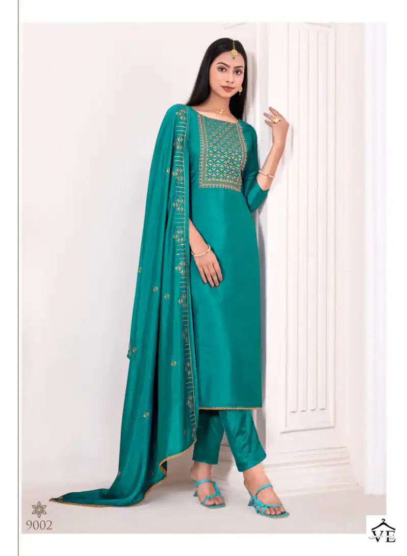 Vishnu Jannat A Noor Silk Wholesale Fancy Sequence Designer Salwar Suit Catalog — Wholesale Salwar Suits, MPA wholesale from Surat - Gallery Image 3