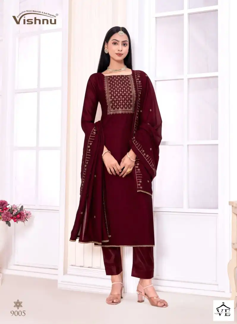 Vishnu Jannat A Noor Silk Wholesale Fancy Sequence Designer Salwar Suit Catalog — Wholesale Salwar Suits, MPA wholesale from Surat - Gallery Image 4