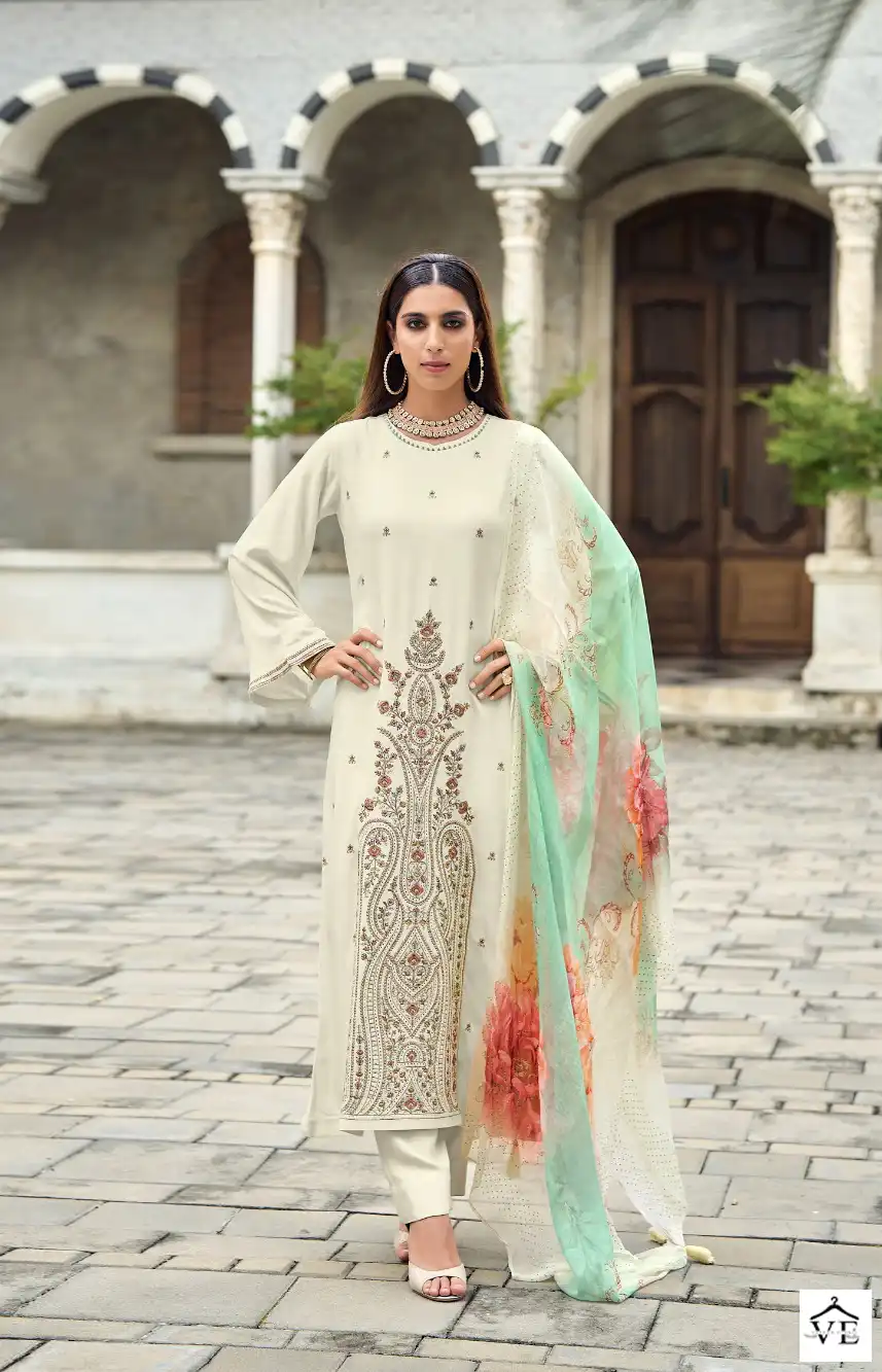 Rangati Jashen E Rang Pure Wool Wholesale Designer Salwar Suit Catalog — Wholesale Salwar Suits, MPA wholesale from Surat - Gallery Image 2