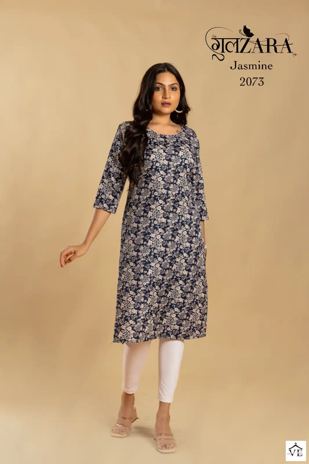 VE Jasmine Soft Indo Cotton Wholesale Kurti Catalog — Wholesale Kurtis, MPA wholesale from Surat — view 4