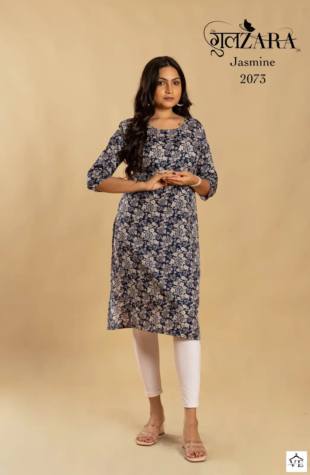 VE Jasmine Soft Indo Cotton Wholesale Kurti Catalog — Wholesale Kurtis, MPA wholesale from Surat — view 6
