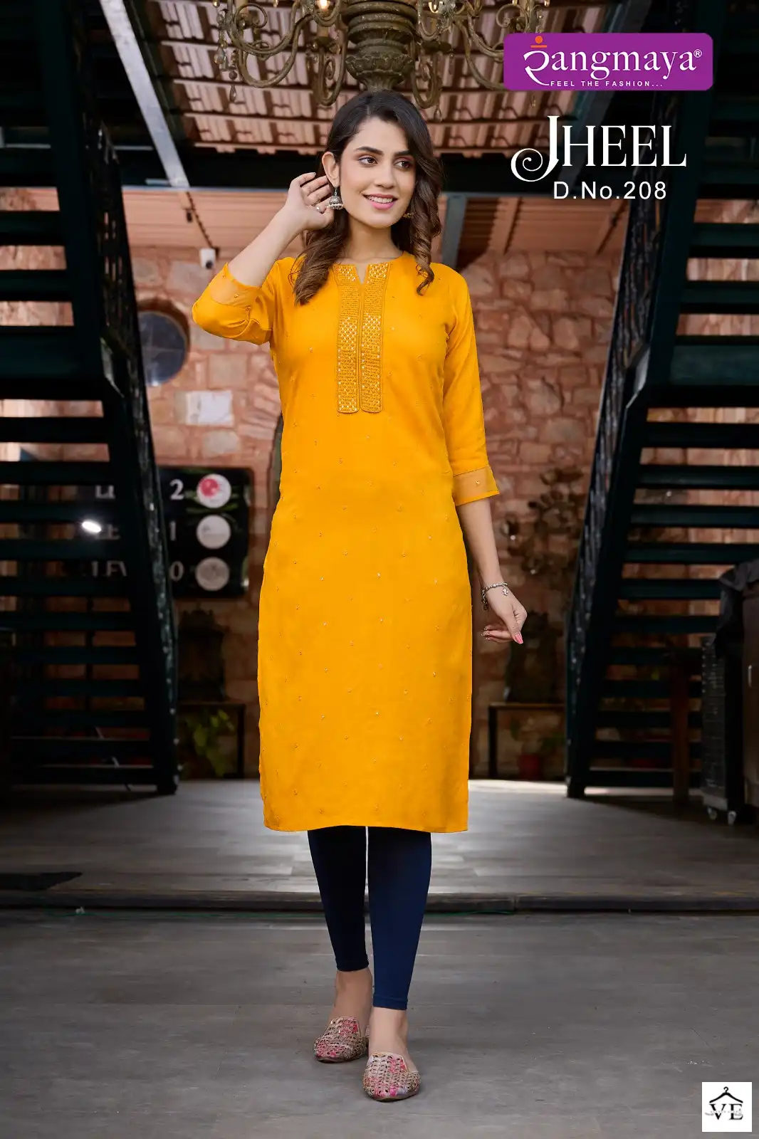 Rangmaya Jheel Vol 2 Rayon Wholesale Kurtis Catalog — Wholesale Kurtis, Rangmaya wholesale from Surat — view 3