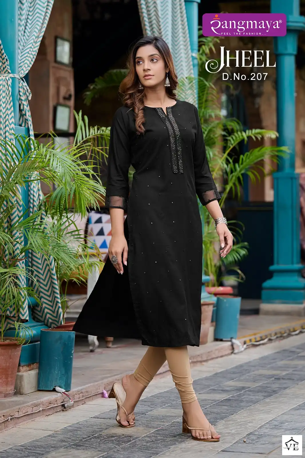 Rangmaya Jheel Vol 2 Rayon Wholesale Kurtis Catalog — Wholesale Kurtis, Rangmaya wholesale from Surat — view 4