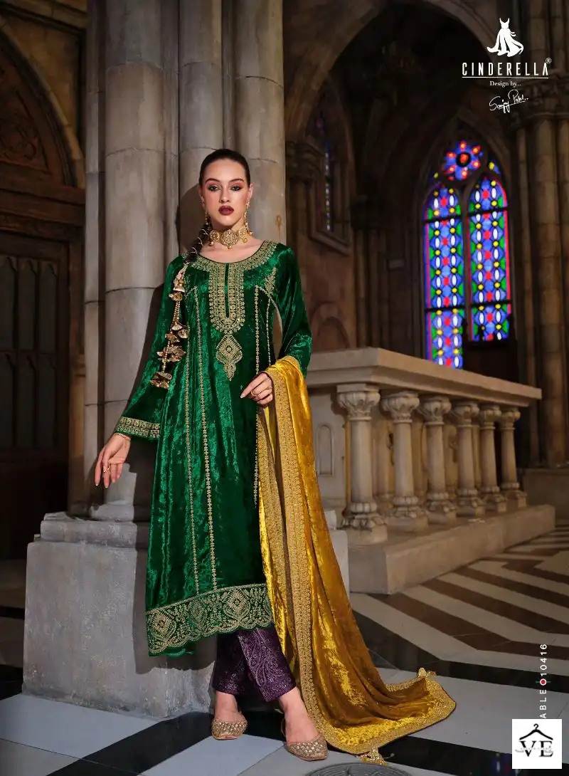 Ibiza Jo Reevaz Pure Munich Viscose Velvet Wholesale Designer Winter Salwar Suit Catalog — Wholesale Salwar Suits, MPA wholesale from Surat - Gallery Image 4