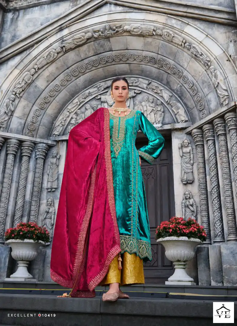 Ibiza Jo Reevaz Pure Munich Viscose Velvet Wholesale Designer Winter Salwar Suit Catalog — Wholesale Salwar Suits, MPA wholesale from Surat - Gallery Image 8