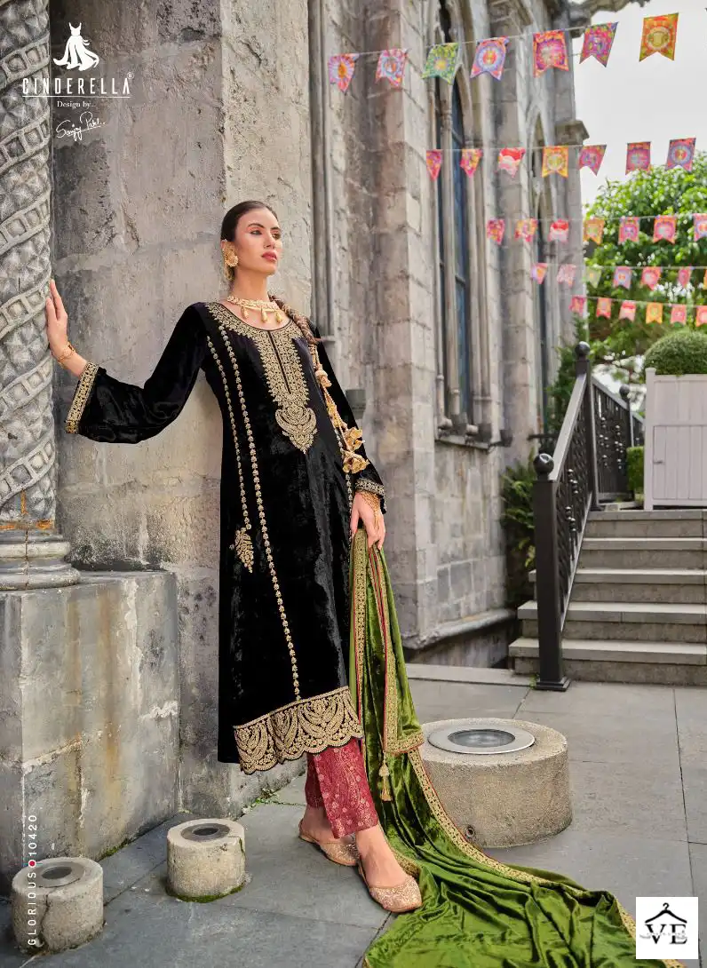 Ibiza Jo Reevaz Pure Munich Viscose Velvet Wholesale Designer Winter Salwar Suit Catalog — Wholesale Salwar Suits, MPA wholesale from Surat - Gallery Image 9