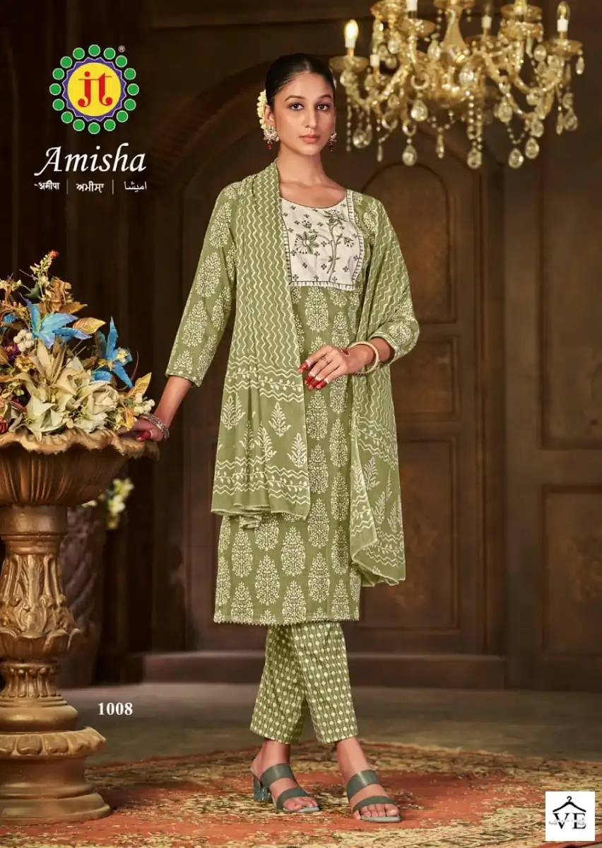Jt Amisha Slub Cotton Wholesale Readymade Salwar Suit Catalog — Wholesale Salwar Suits, MPA wholesale from Surat - Gallery Image 8