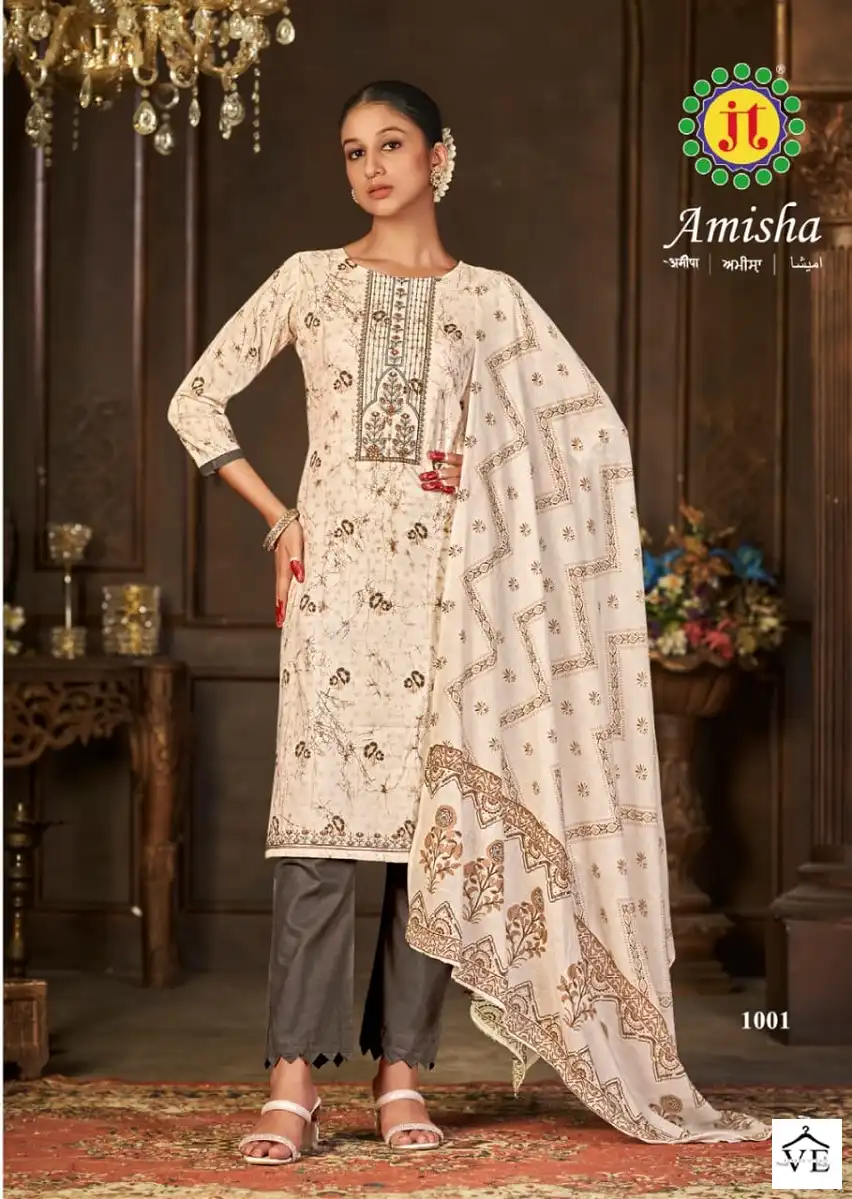 Jt Amisha Slub Cotton Wholesale Readymade Salwar Suit Catalog — Wholesale Salwar Suits, MPA wholesale from Surat - Gallery Image 9
