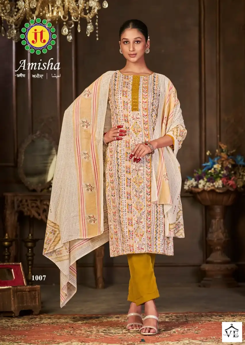 Jt Amisha Slub Cotton Wholesale Readymade Salwar Suit Catalog — Wholesale Salwar Suits, MPA wholesale from Surat - Gallery Image 10