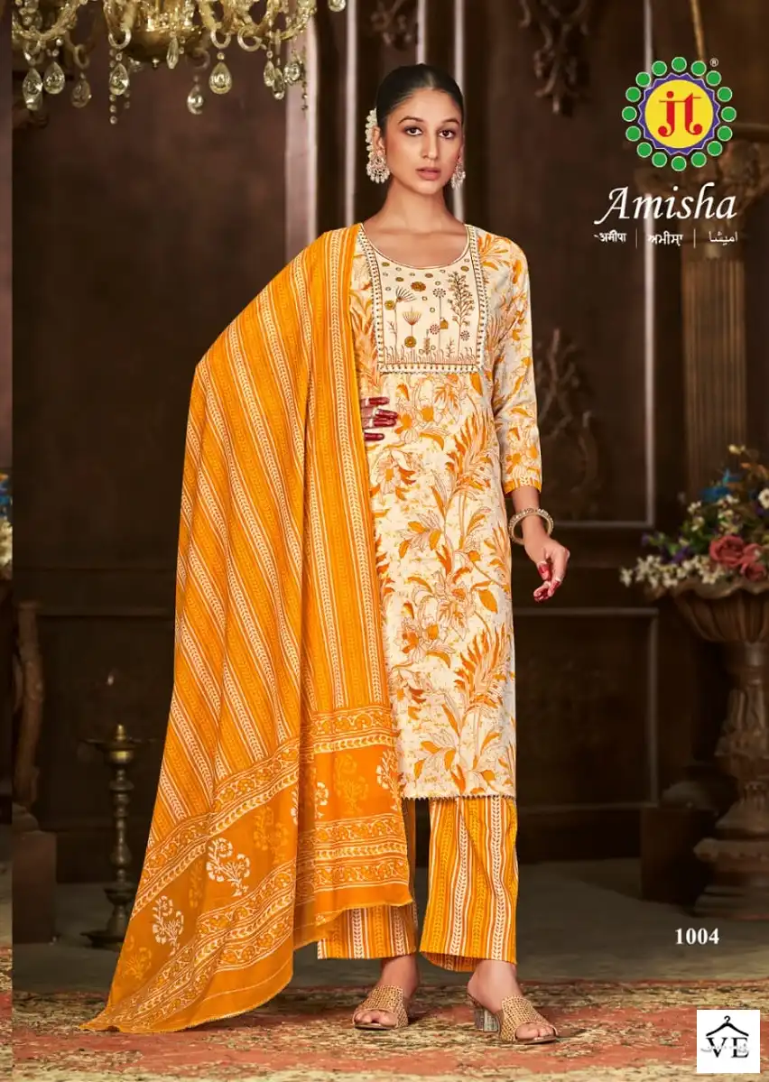 Jt Amisha Slub Cotton Wholesale Readymade Salwar Suit Catalog — Wholesale Salwar Suits, MPA wholesale from Surat - Gallery Image 2