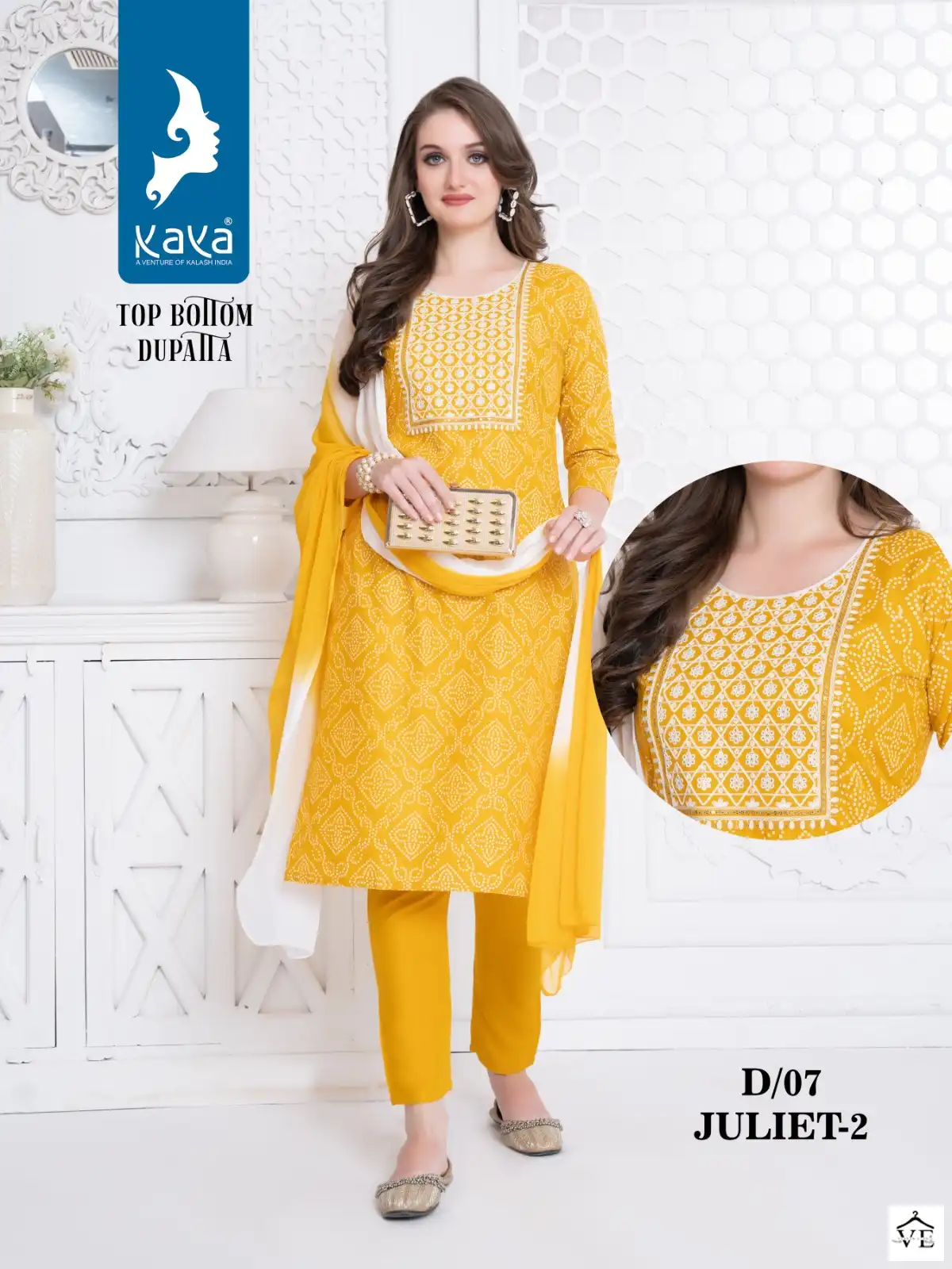 Kaya Juliet 2 Rayon Print Wholesale Readymade Salwar Suit Catalog — Wholesale Salwar Suits, MPA wholesale from Surat — view 5