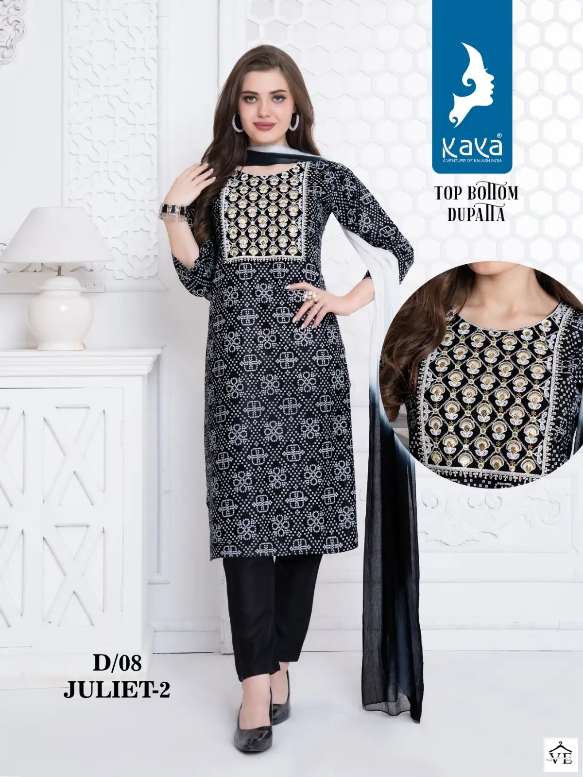 Kaya Juliet 2 Rayon Print Wholesale Readymade Salwar Suit Catalog — Wholesale Salwar Suits, MPA wholesale from Surat — view 6