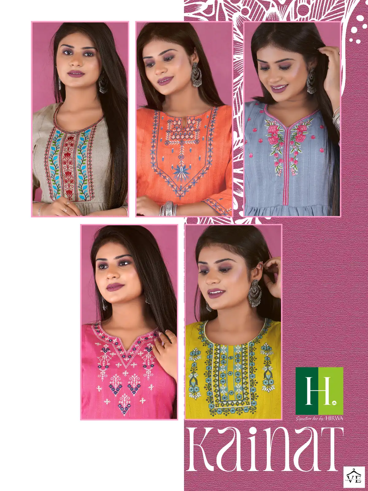 Hirwa Kainat Fancy Viscose Rayon Wholesale Naira Cut Festive Wear Kurtis Catalog — Wholesale Kurtis, MPA wholesale from Surat — view 6