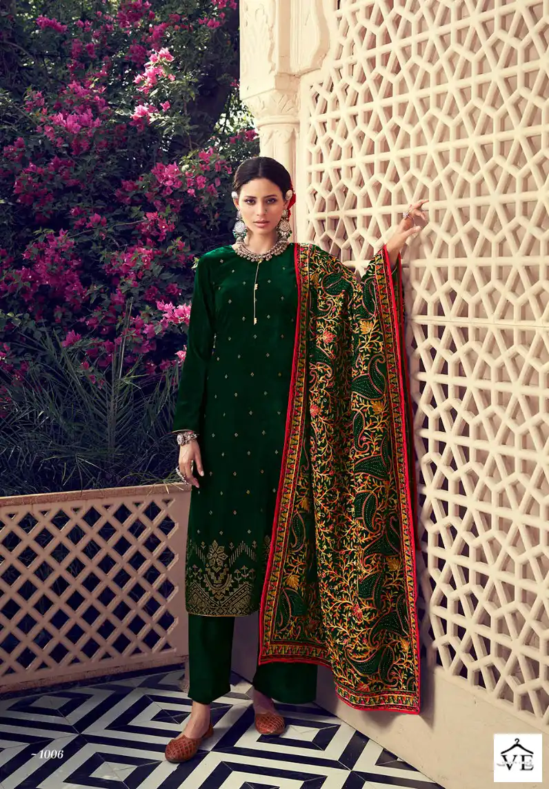 Kala Fashion Kala Heaven Velvet 9000 Wholesale Designer Winter Wear Salwar Suit Catalog — Wholesale Salwar Suits, MPA wholesale from Surat - Gallery Image 2